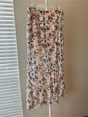 Free People femme edge ditsy floral side tie maxi skirt size 8 NWT